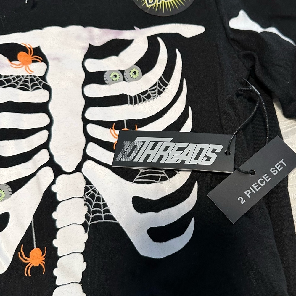 2 piece pajamas set Skeleton - Picture 2 of 4